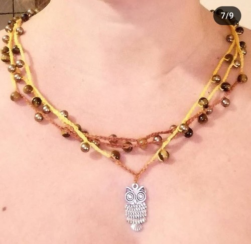 Collana multifilo uncinetto - collana,