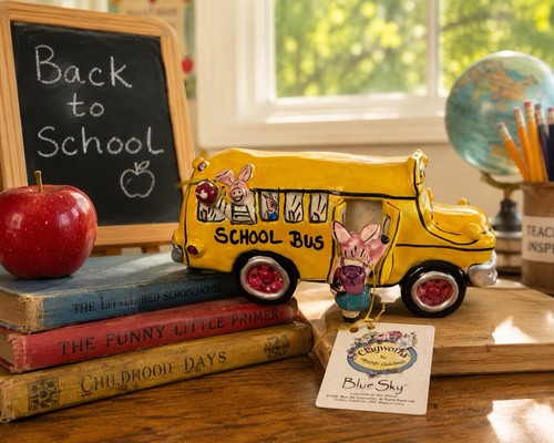 Figurina scuolabus maiale - , blue