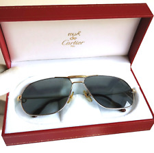 CARTIER Tank Titanium Platinum Gold sunglasses 62 vintage santos NOS occhiali