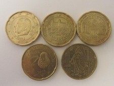 LOTTO 5 MONETE DA 20 CENTESIMI