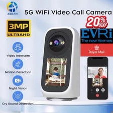 Jooan Telecamera IP PTZ 2K 3MP con Schermo LED 2,8" - Videochiamata, Rilevamento Baby Cry