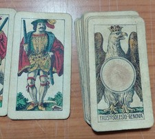 mazzo carte vintage Faustino Solesio, anno 1917/22, Piacentine a figura intera