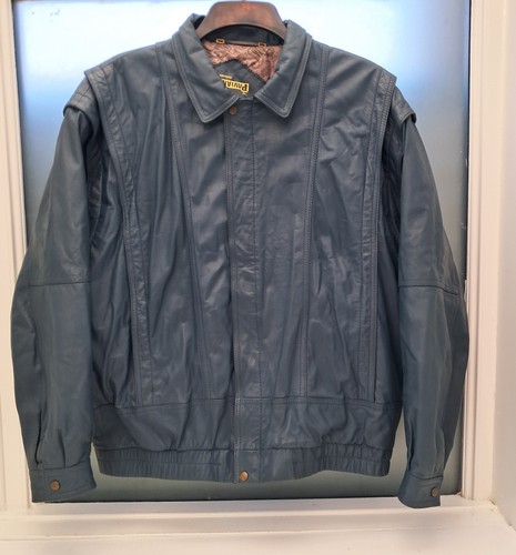 Giacca pelle uomo - , blu