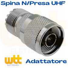 CONNETTORE ADATTATORE N MASCHIO A PL259 UHF FEMMINA / N MALE TO SO239