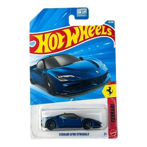 Hot wheels blue ferrari sf90 - hot,