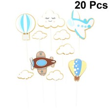  20 PCS Topper Torta Aereo Decorazione Mongolfiera Raccolte Di Torte Dessert