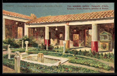 Cartolina artista pompei - cartolina, d'artista