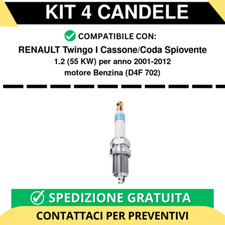 KIT 4 CANDELE per RENAULT