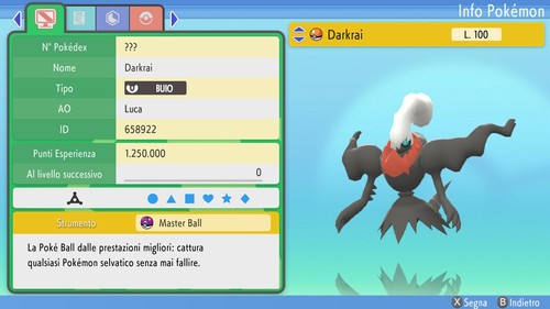 Darkrai 6iv masterball - 6iv, br