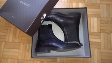 GUCCI STIVALI PELLE "Chelsea" n° 41 Nero (Scarpe, Stivali, Bottes, Stivali) 