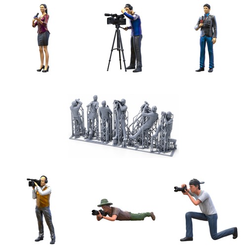 Set personaggi reporter 43 - reporter, 1:43