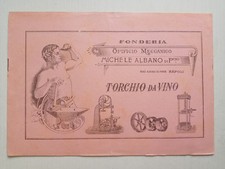 RARO CATALOGO ANNI '20 FONDERIA M.ALBANO DI NAPOLI "TORCHIO DA VINO"- G