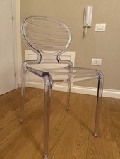 Sedia Cokka di Scab in policarbonato trasparente