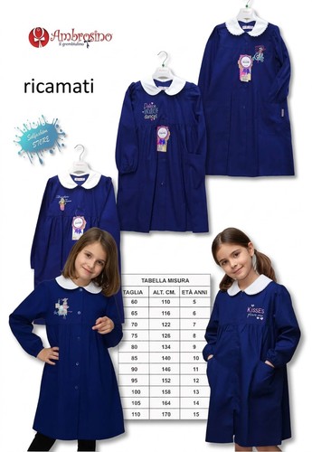 Grembiuli bimbe blu bluette