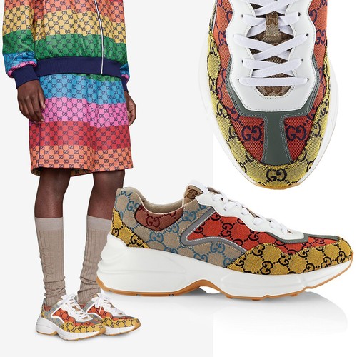 Gucci sneakers rhyton logo - rhyton,