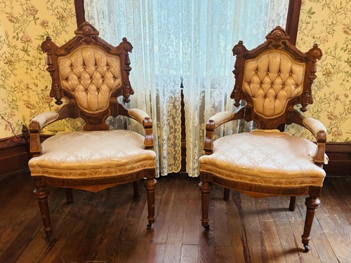 Coppia antiche poltrone - coppia, di