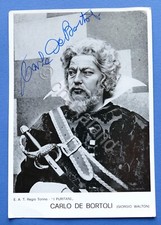 Autografo del basso Carlo De Bortoli - anni '70