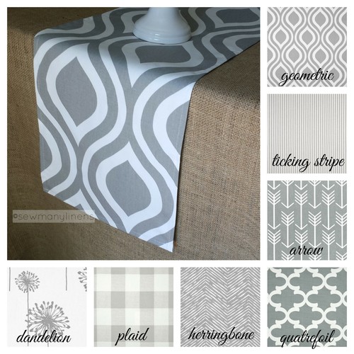 Runner tavolo grigio - tavolo,