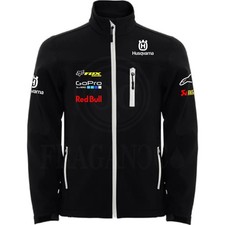 Chaqueta negra moto Husqvarna. Cortavientos moto softshell hombre y mujer. Nuevo