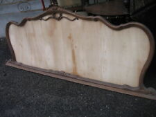 CORNICE-SPECCHIERA-TESTATA LETTO NOCE CON CIMASA SCOLPITA - DA FARE IMBOTTITURA