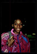 Fiona May foto originale firmata atletica + A 98941