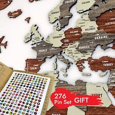 Mappa del Mondo in Legno 3D