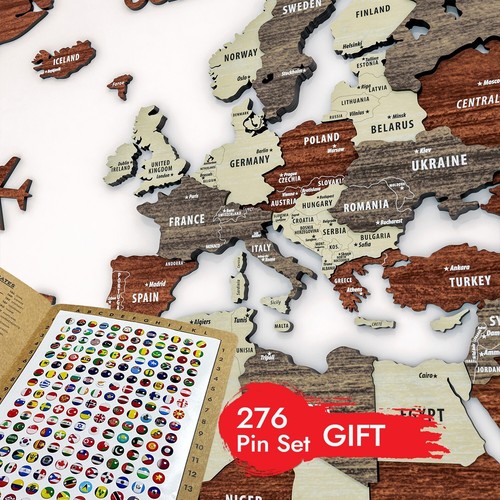 Mappa del mondo legno - mappa,