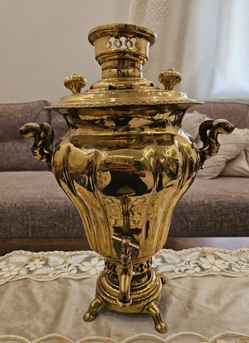 Antico samovar russo ottone - samovar,