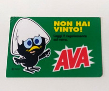 CALIMERO AVA FIGURINA CARTONCINO CONCORSO VINCI EURO CONVERTITORE
