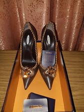 Le Silla decollete pelle di canguro 37,5  con pietre semipreziose e Swarowski 