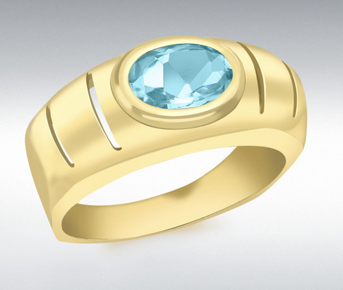 9ct ovale oro giallo - ovale, in