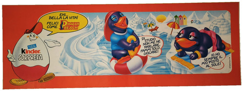 Cartone pubblicitario kinder - pubblicitario,