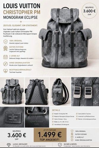 Zaino louis vuitton originale - vuitton,