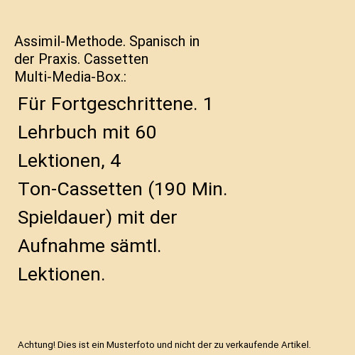 Assimil methode spanisch in - assimil-methode.,