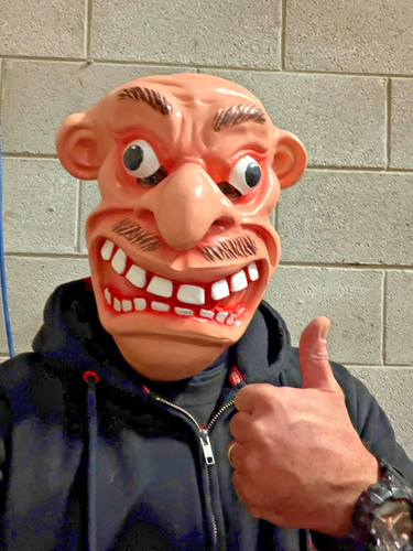 Maschera viso uomo pupazzo