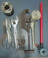 kit Nr.7 attrezzi da lavoro Chiave A Rullino, Piegatubi, Tagliatubi, Filettatric