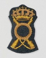 WW2 Riproduzione Fregio Bustina Fanteria Ricamo Oro Regio 