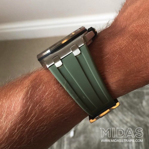Cinturino orologio gomma verde