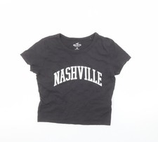 T-shirt donna Hollister nera