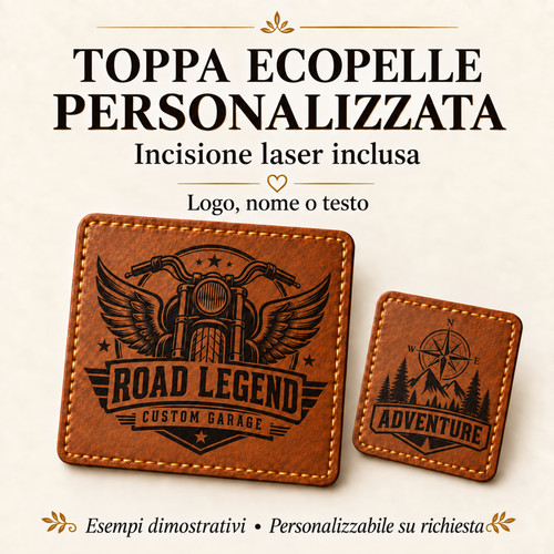Toppa ecopelle personalizzata - ecopelle,