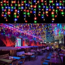 Tenda Luminosa Natalizia NATALE LUCI 5 metri x 1 METRO e PROLUNGABILE PIOGGIA