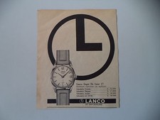 advertising Pubblicità 1965 LANCO SUPER DE LUXE 17