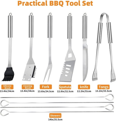 Set bbq pezzi acciaio - pezzi,