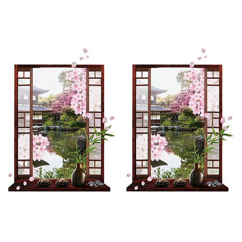 Window peach blossom - 3d,