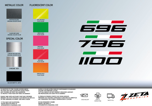 Adesivo ducati monster per - 1,