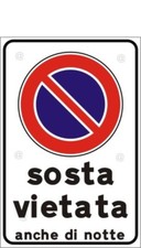 CARTELLO DIVIETO DI SOSTA