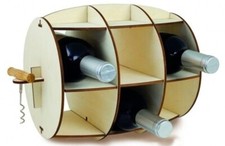 Portabottiglie in legno alto