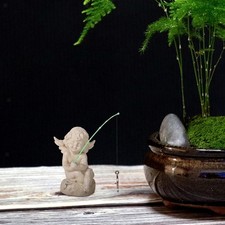 Scultura Creativa in Resina di Un Cherubino con Statuetta di Angelo Cupido per