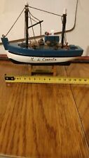 Modellino Peschereccio In Legno Vintage