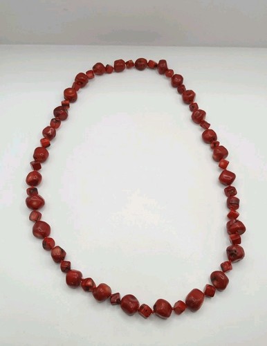 Natural coral necklace - coral,